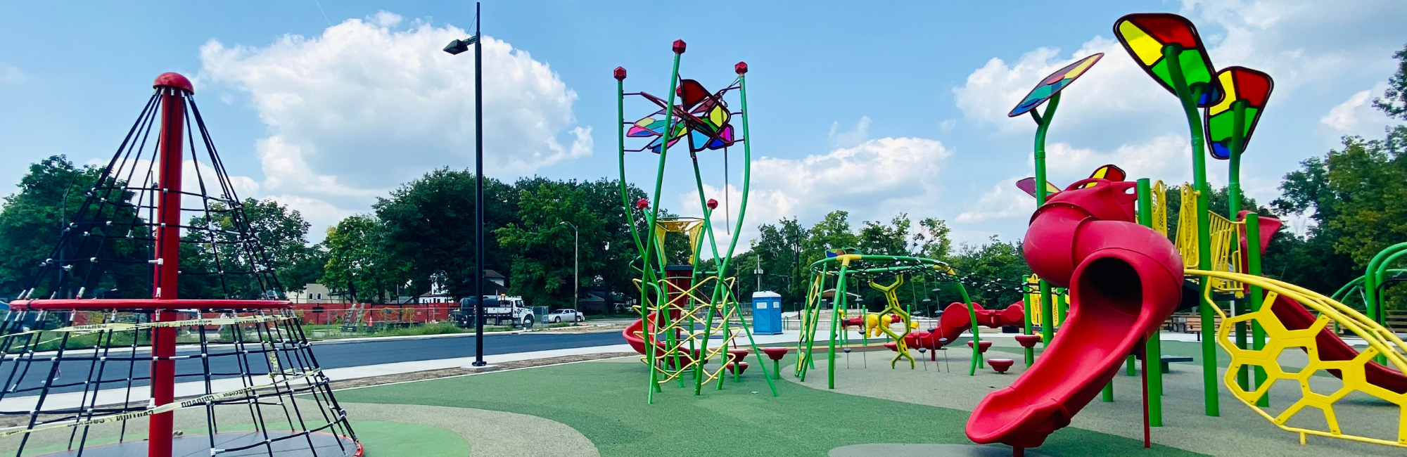 park playground with vibrant features