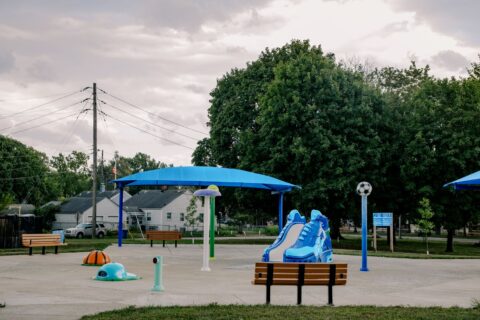splash pad in park