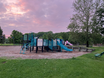 Sahm Park playground at sunset