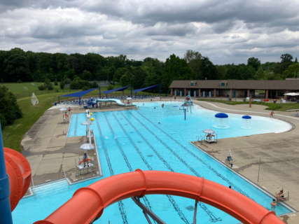 Sahm Park Pool arial view